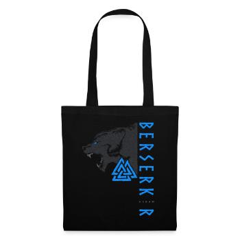 Berserkir Ours Paganisme nordique Viking Wotan Nœud - Sac en tissu - noir - Devant