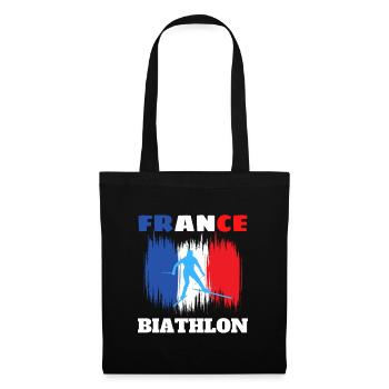 Design Biathlon France Tricolore fan sport - Tote Bag - black - Front