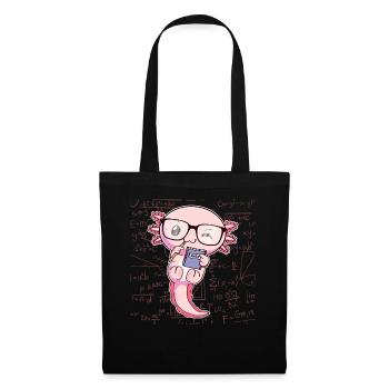 Kawaii Axolotl Pun Lustig Math Mathematik Geschenk - Stoffbeutel - Schwarz - Vorne