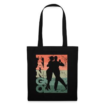 Tango Argentino Retro Vintage Tango Vals Dance - Stoffbeutel - Schwarz - Vorne