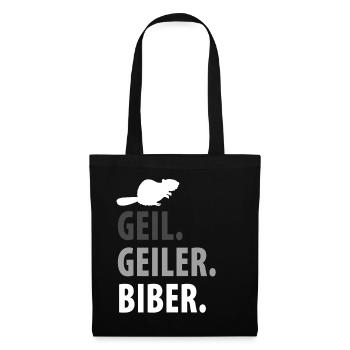 Biber - Stoffbeutel - Schwarz - Vorne