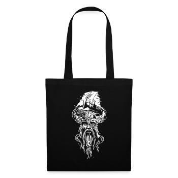 Vikings with sailing ship - Tote Bag - black - Front