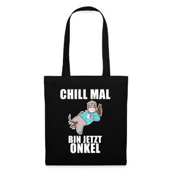 Neffe Onkel Geschenk - Stoffbeutel - Schwarz - Vorne