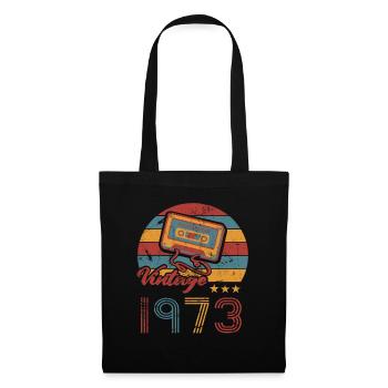 Birthday 1973 Cassette Retro Vintage Year of construction - Tote Bag - black - Front