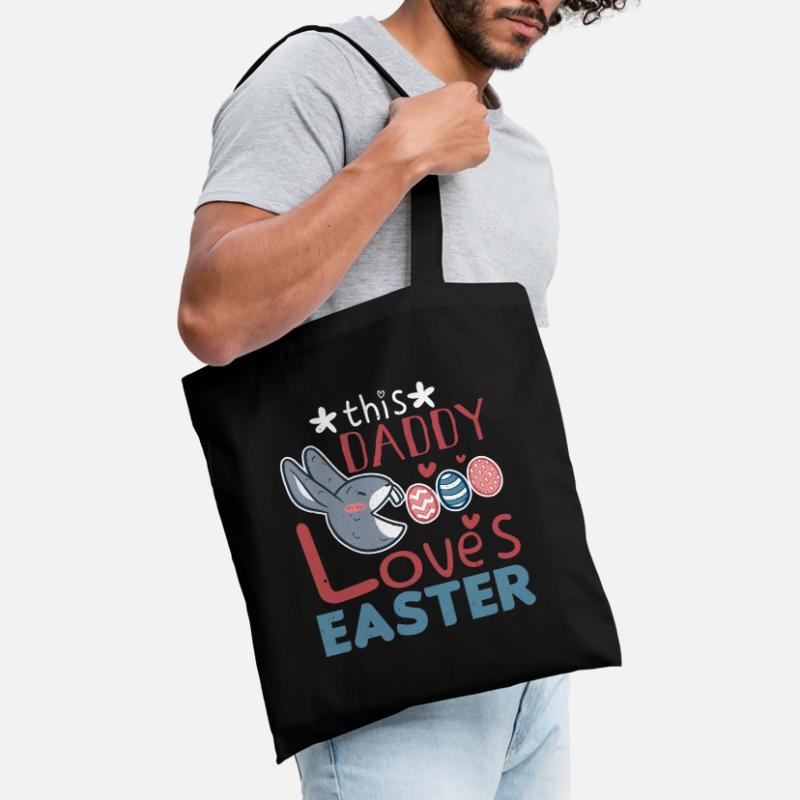 Daddy Loves Easter Rabbit Egg Easter Sunday Tote Bag