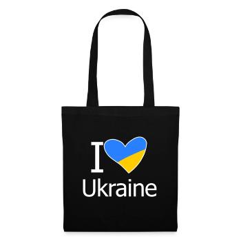 Ukraine - Stoffbeutel - Schwarz - Vorne