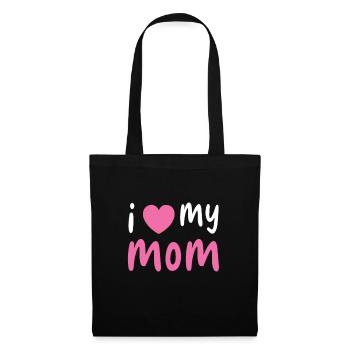 I Love Mom Hearts Mommy Mama Happy Mother's Day - Tote Bag - black - Front