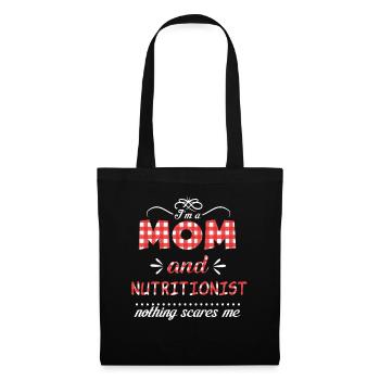 Nothing Scares Mom And Nutritionist Mother's Day - Stoffbeutel - Schwarz - Vorne