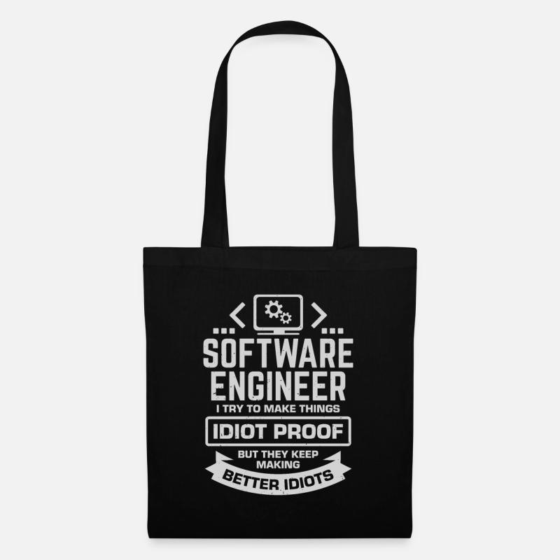 Software Engineer Software Developer Gift - Tote Bag - black