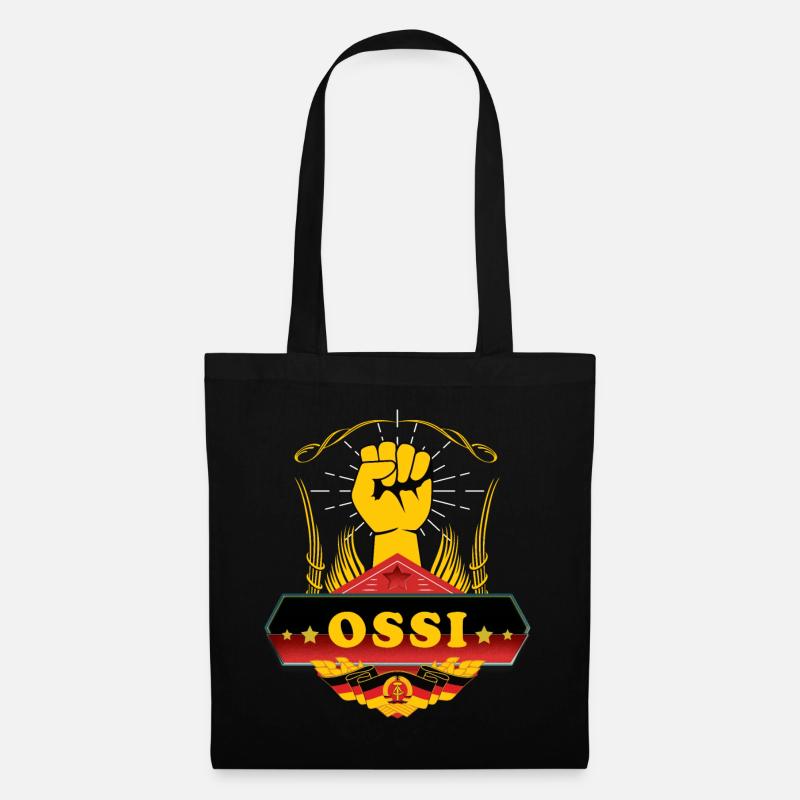 Ossi Opa Oma - DDR Ossi Ostdeutschland Geschenk - Stoffbeutel - Schwarz