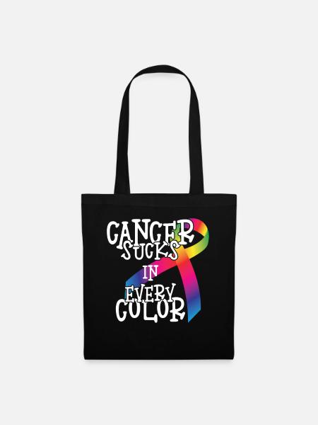 Cancer Awareness Cancer sucks in every color - Stoffbeutel - Schwarz