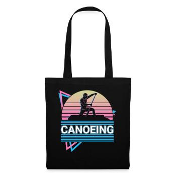 Canoë Canoë Vaporwave Esthétique Rétro Gesch - Sac en tissu - noir - Devant