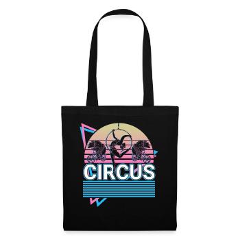 Zirkus Turner Akrobat Vaporwave Ästhetisches Gesch - Stoffbeutel - Schwarz - Vorne