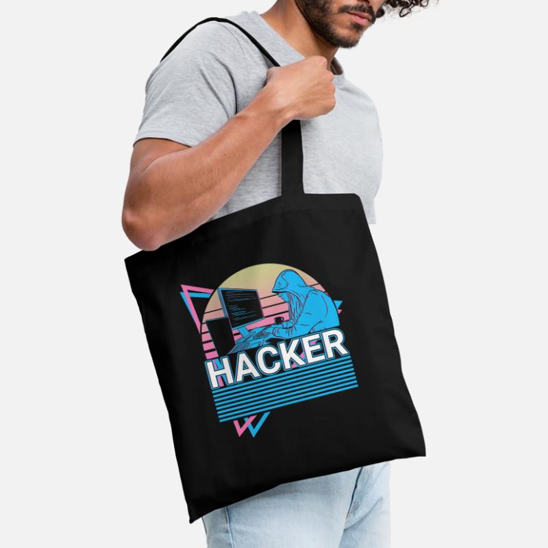 Hacker Coding Programmer Vaporwave Aesthetic Tote Bag