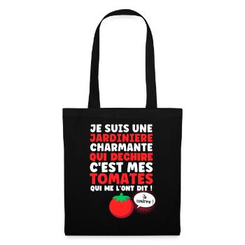 Je suis une Jardinière Charmante qui Déchire - Sac en tissu - noir - Devant