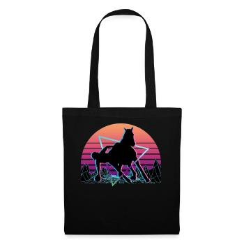 Horseball Vaporwave Aesthetic Retro - Tote Bag - black - Front