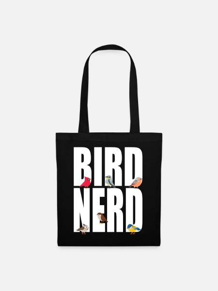 Vögel Vogel Nerd - Stoffbeutel - Schwarz