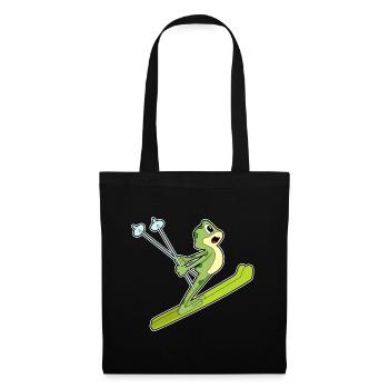 Sauteur à ski grenouille - Sac en tissu - noir - Devant