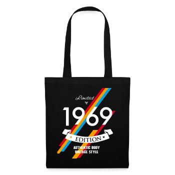 1969 edition birth year gift retro 70s LOL - Tote Bag - black - Front