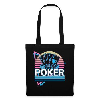 Cadeau Rétro Poker - Sac en tissu - noir - Devant