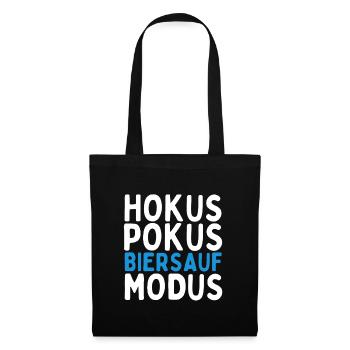 Hokus Pokus Biersauf Modus - Lustiger Spruch - Stoffbeutel - Schwarz - Vorne