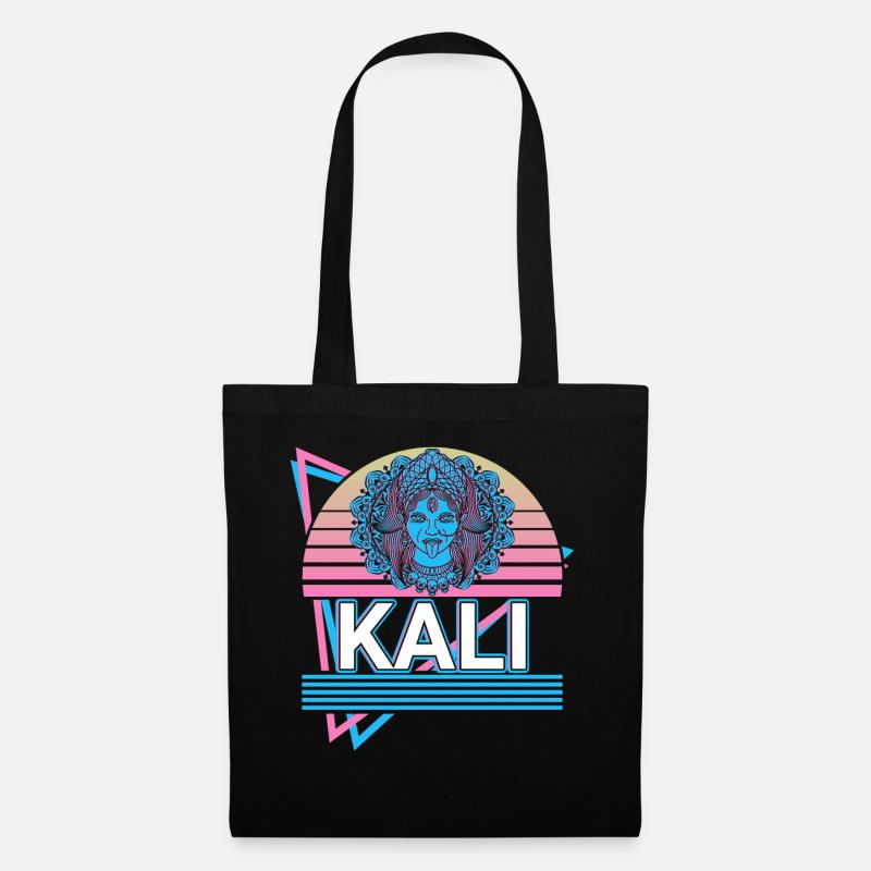 Kali Hindu Göttin des Todes Retro Geschenk - Stoffbeutel - Schwarz