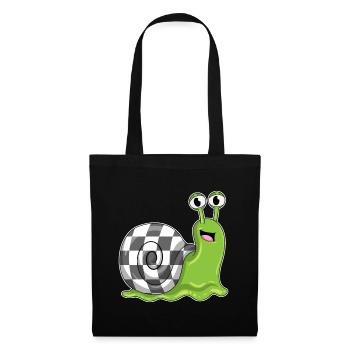 Escargot Échiquier Jeu de société d’échecs - Sac en tissu - noir - Devant