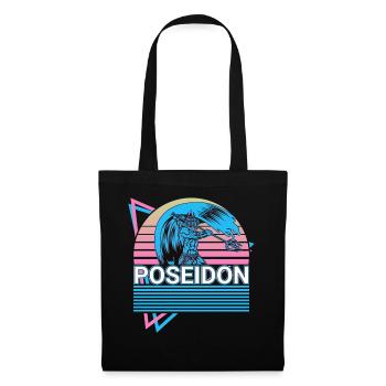 Poséidon Dieu grec de la mer Retro Gesche - Sac en tissu - noir - Devant