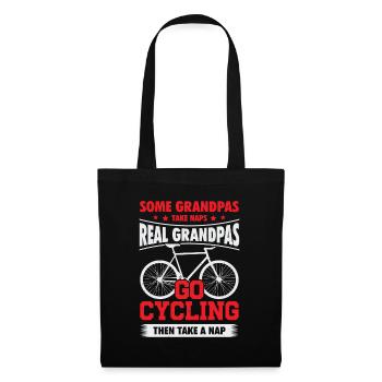 Cyclist Bicycle Grandpa Grandfather Gift - Tote Bag - black - Front