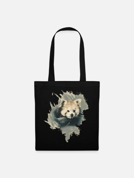 Roter Panda - Stoffbeutel - Schwarz