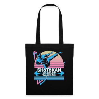 Shotokan Karaté Arts Martiaux Japonais Rétro - Sac en tissu - noir - Devant