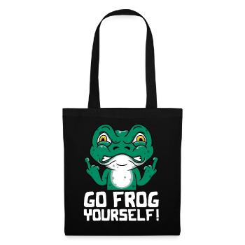 Funny frog Go Frog Yourself! - Tote Bag - black - Front