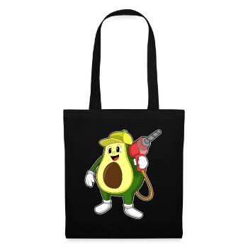 Avocado Handwerker Bohrmaschine Handwerk - Stoffbeutel - Schwarz - Vorne
