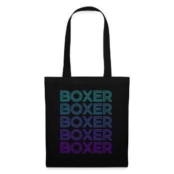 Boxer Hund Retro - Stoffbeutel - Schwarz - Vorne