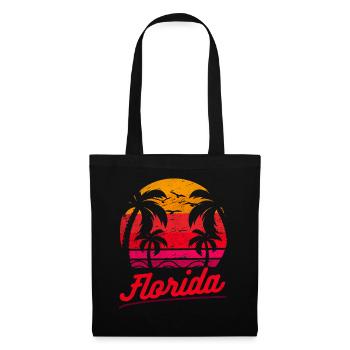Florida Vacation Surf Beach Tropical Summer - Stoffbeutel - Schwarz - Vorne