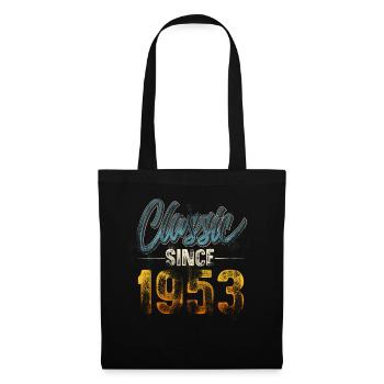 1953 Geburtsjahr Geburtstag Baujahr Vintage - Stoffbeutel - Schwarz - Vorne