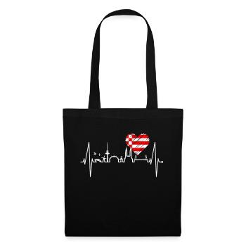 Bremen Skyline Bremer Herzschlag Fan Herz Liebe - Sac en tissu - noir - Devant