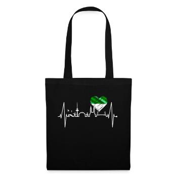 Bremen Skyline Bremer Herzschlag Fan Herz Liebe - Sac en tissu - noir - Devant