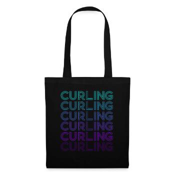 Curling Stone Player Retro - Tote Bag - black - Front
