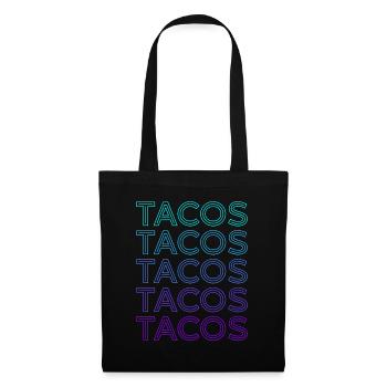 Tacos Retro - Stoffbeutel - Schwarz - Vorne