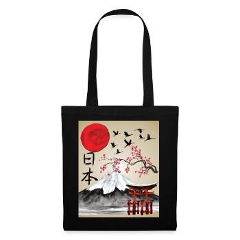 Japon Vintage Art Japonais Esthétique - Sac en tissu - noir - Devant