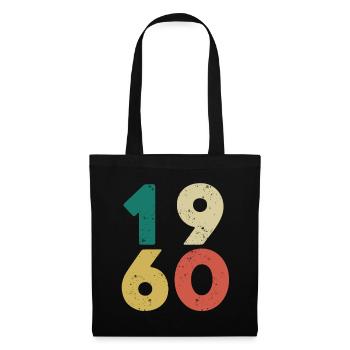1960 - Millésime 1960 Rétro Vintage - Sac en tissu - noir - Devant