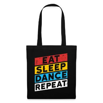 DANSE DANSEURS | MANGER DORMIR DANSER RÉPÉTER - Sac en tissu - noir - Devant