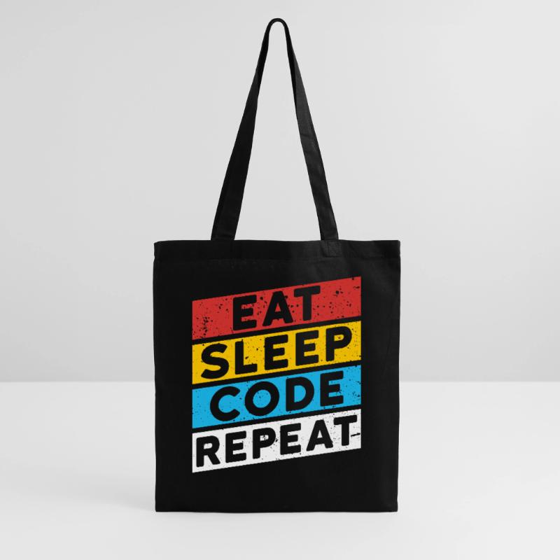 CODE CODER CODING Saying | EAT SLEEP CODE REPEAT Tote Bag