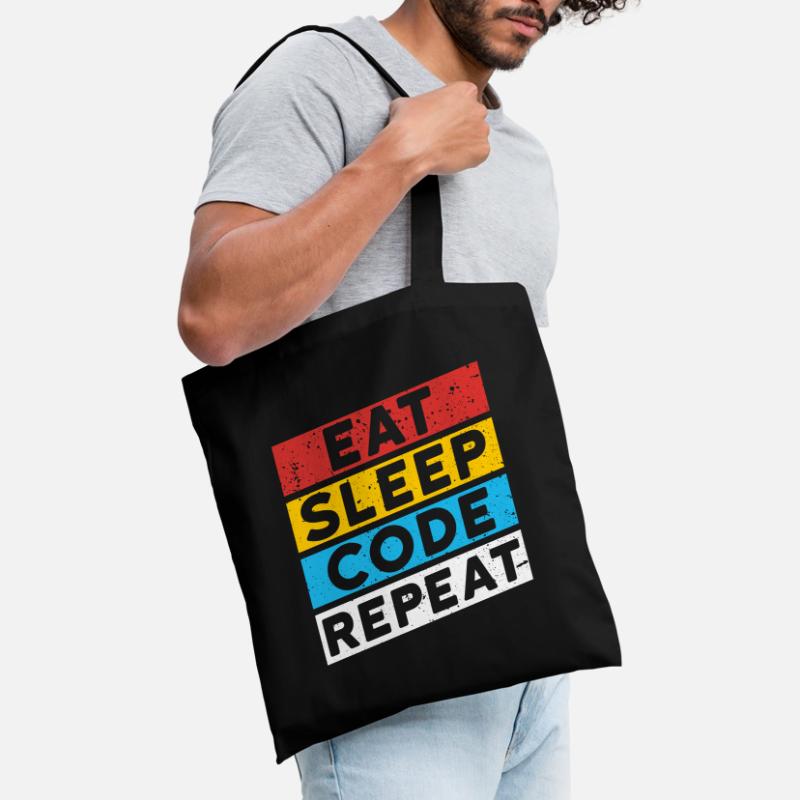 CODE CODER CODING Saying | EAT SLEEP CODE REPEAT Tote Bag