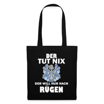Rügen Urlaub - Stoffbeutel - Schwarz - Vorne
