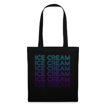 Sac de crème glacée Retro - Sac en tissu - noir - Devant