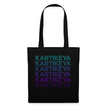 Kartikeya Dieu hindou Mythologie Hindouisme Rétro - Sac en tissu - noir - Devant
