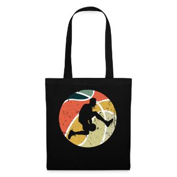 Vintage Retro Game Sport Basket Ball Basketball - Tote Bag - black - Front