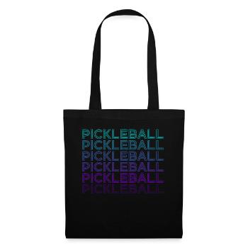 Pickleball Spieler Coach Team Trainer Retro - Stoffbeutel - Schwarz - Vorne